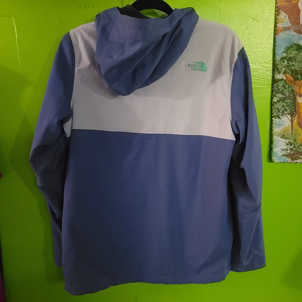 The North Face WindWall Jacket boys XL Blue Softshell Full Zip Hooded puffer vtg - Picture 6 of 8